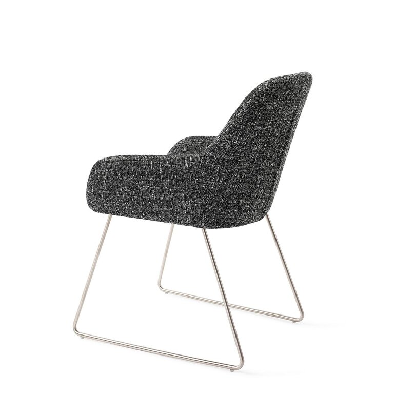 Jesper Home Kushi Skyfall Dining Chair - Slide Steel