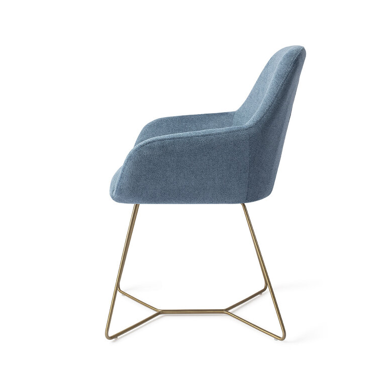 Jesper Home Kushi Ocean Eyes Dining Chair - Beehive Gold