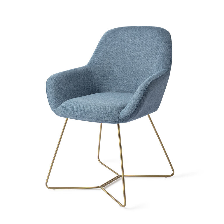 Jesper Home Kushi Ocean Eyes Dining Chair - Beehive Gold