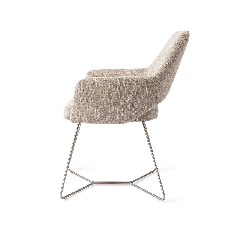 Jesper Home Yanai Biscuit Beach Dining Chair - Beehive Steel