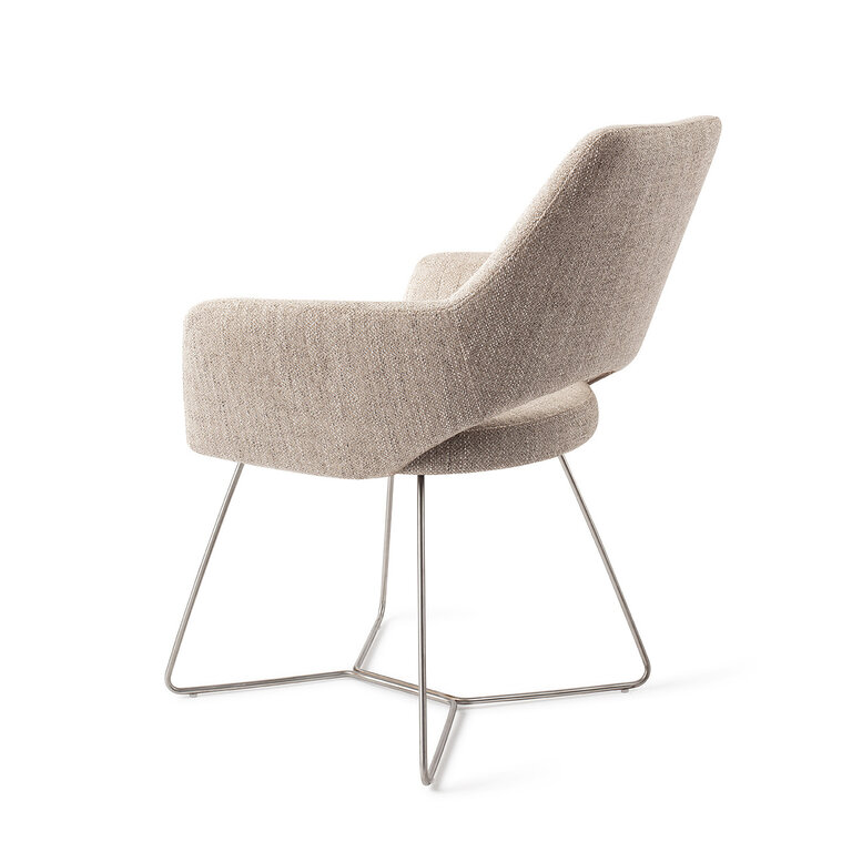 Jesper Home Yanai Biscuit Beach Dining Chair - Beehive Steel