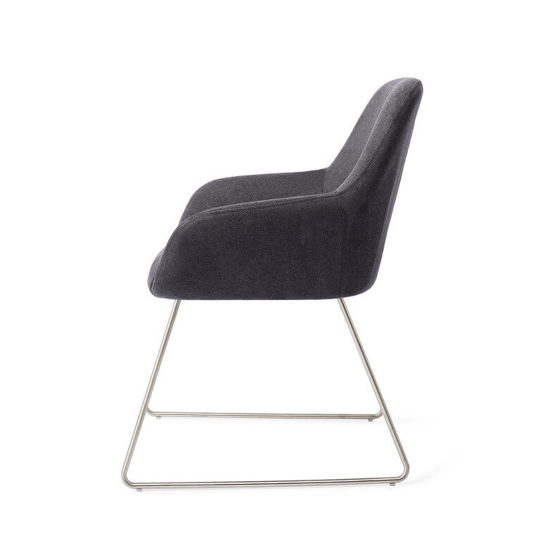 Jesper Home Kushi Black-Out Dining Chair - Slide Steel