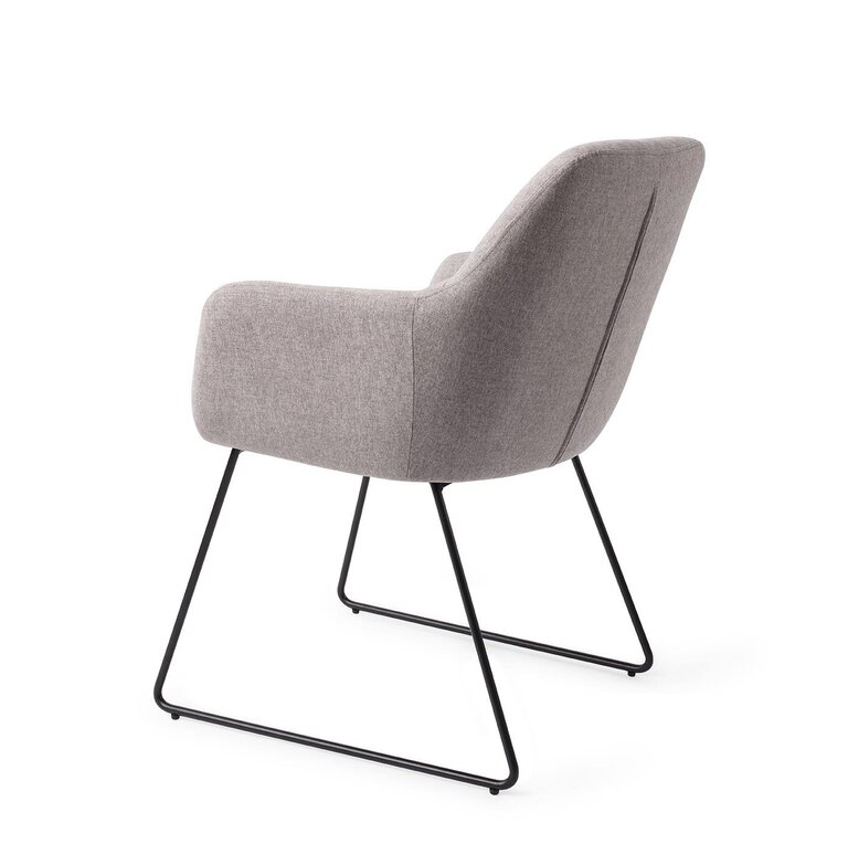 Jesper Home Kinko Earl Grey Dining Chair - Slide Black