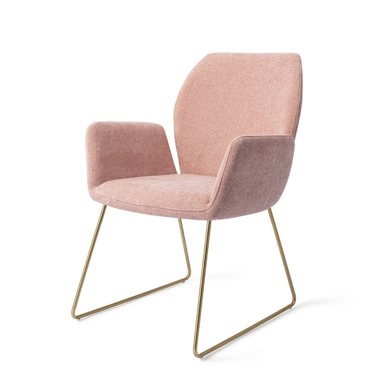 Jesper Home Misaki Anemone Dining Chair - Slide Gold