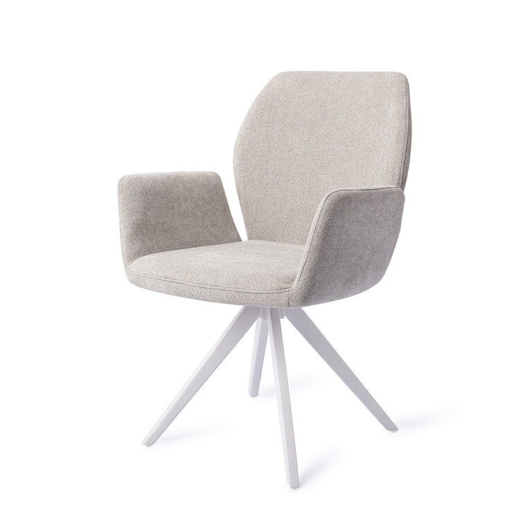 Jesper Home Misaki Pretty Plaster Dining Chair - Turn White