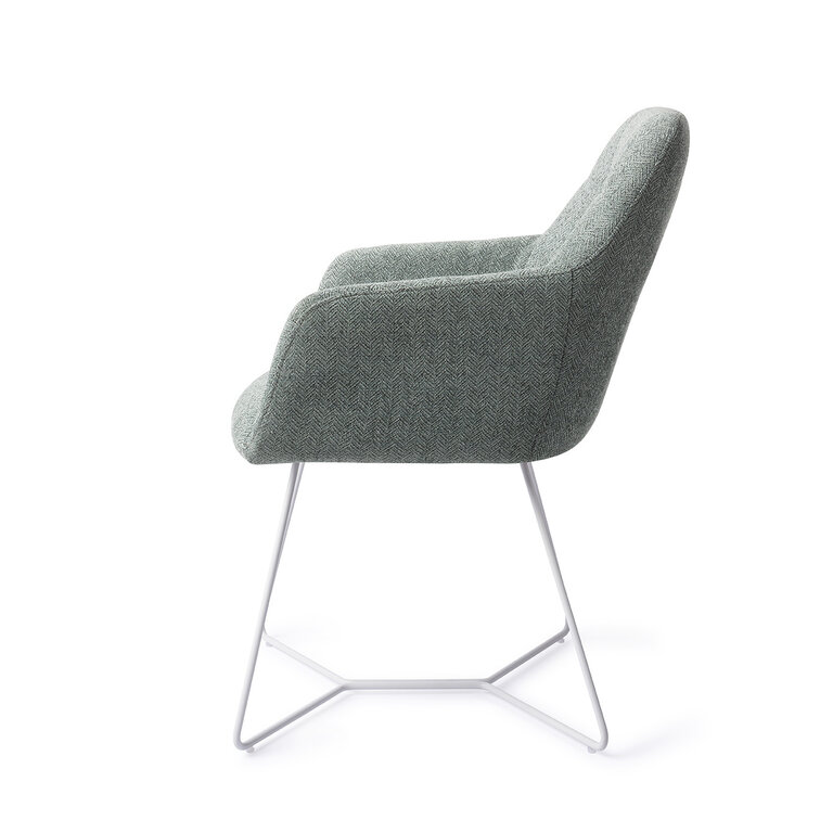 Jesper Home Noto Real Teal Dining Chair - Beehive White