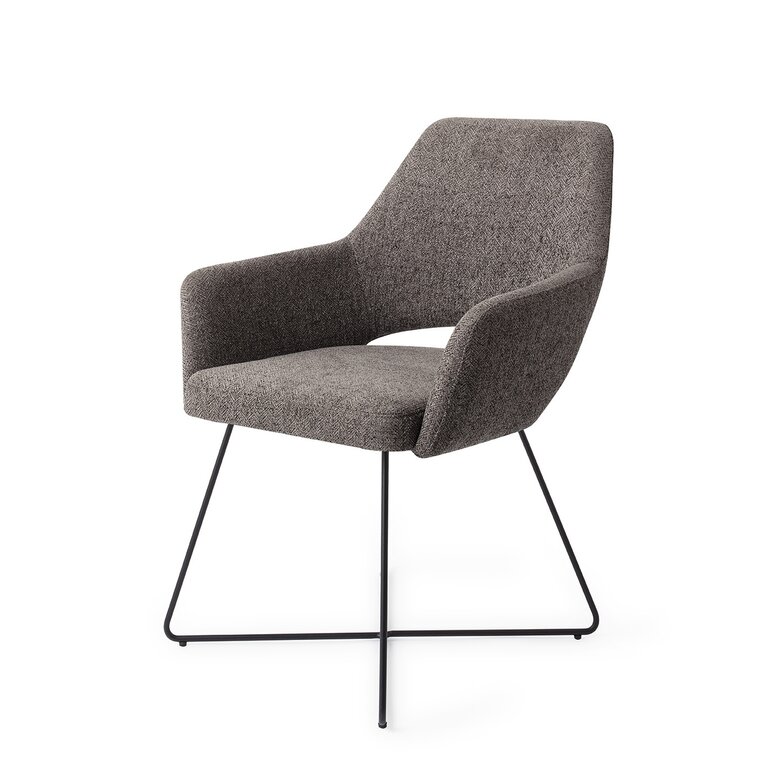 Jesper Home Yanai Amazing Grey Dining Chair - Cross Black