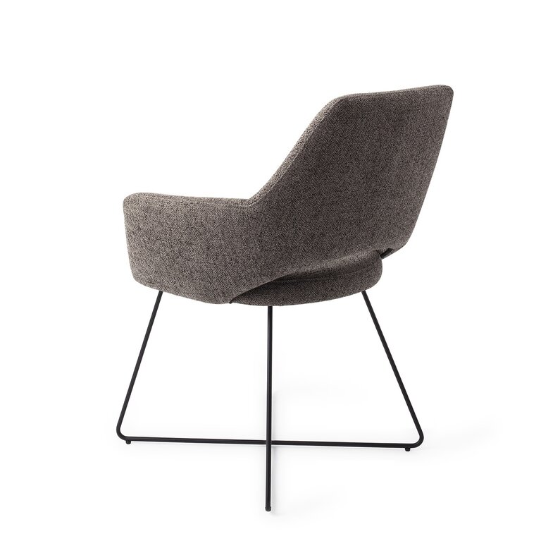 Jesper Home Yanai Amazing Grey Dining Chair - Cross Black