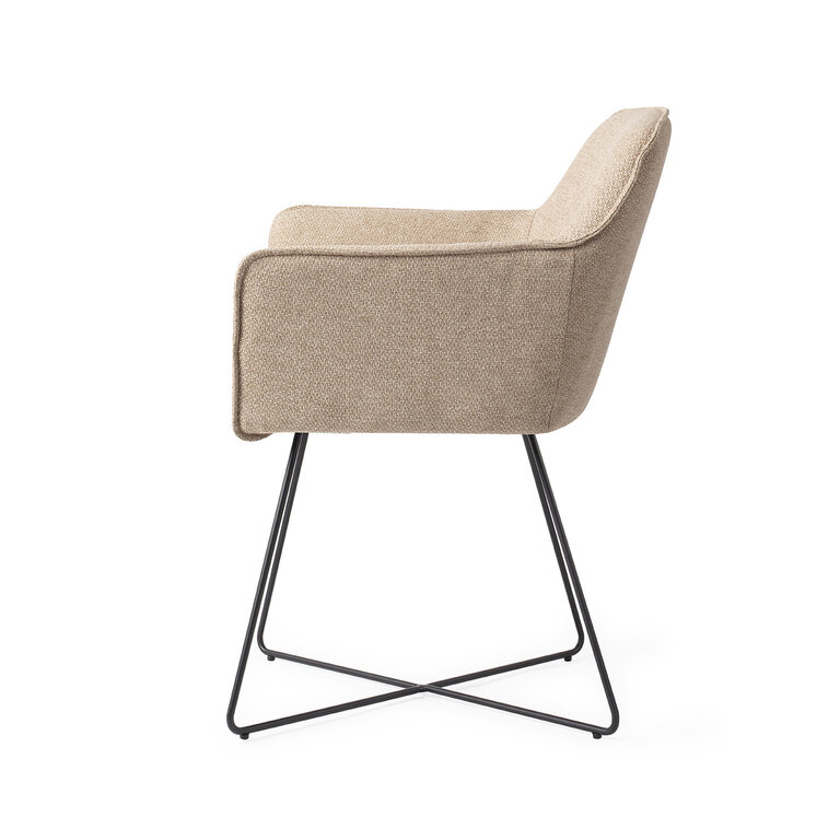 Jesper Home Hofu Wild Walnut Dining Chair - Cross Black