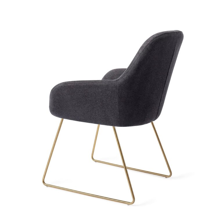 Jesper Home Kushi Black-Out Dining Chair - Slide Gold