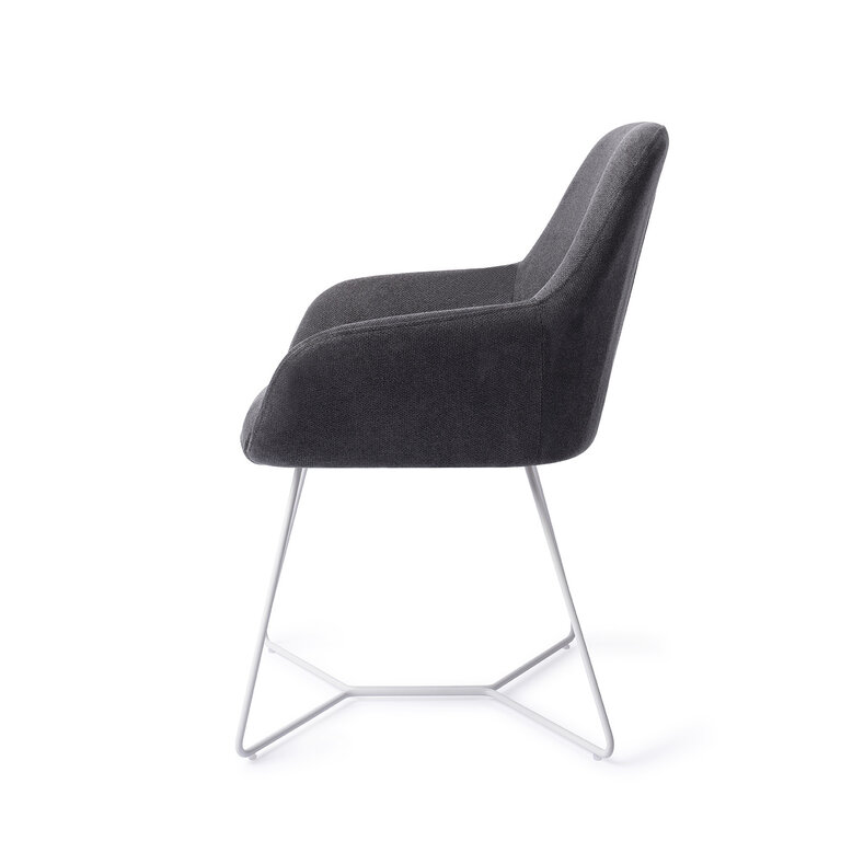 Jesper Home Kushi Black-Out Dining Chair - Beehive White