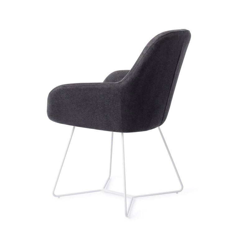 Jesper Home Kushi Black-Out Dining Chair - Beehive White