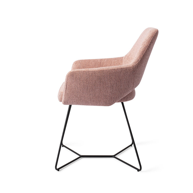 Jesper Home Yanai Pink Punch Dining Chair - Beehive Black