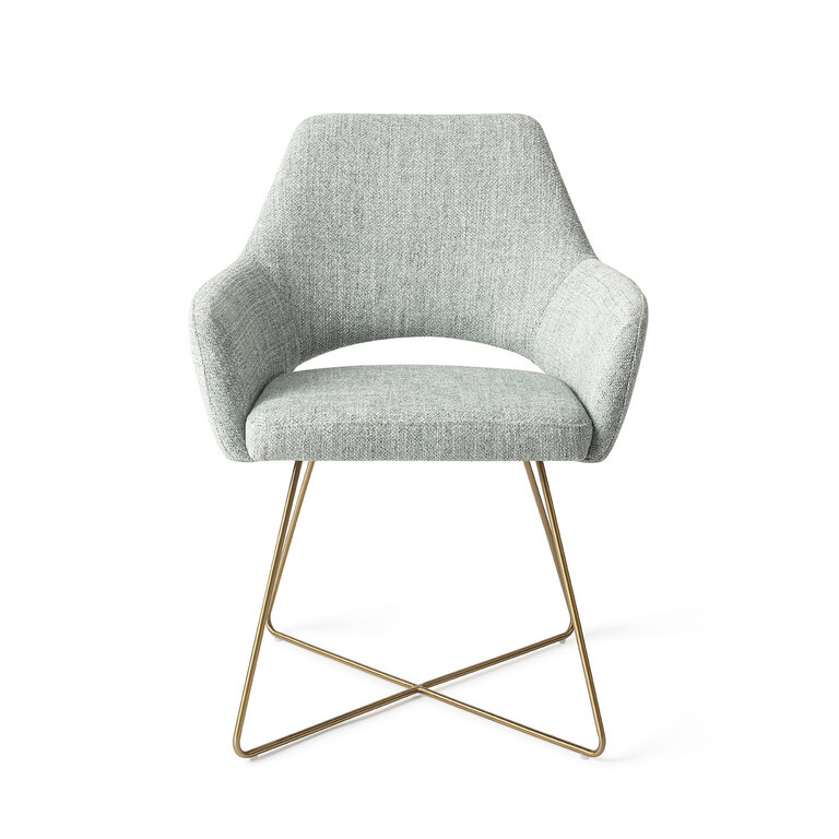 Jesper Home Yanai Soft Sage Dining Chair - Cross Gold