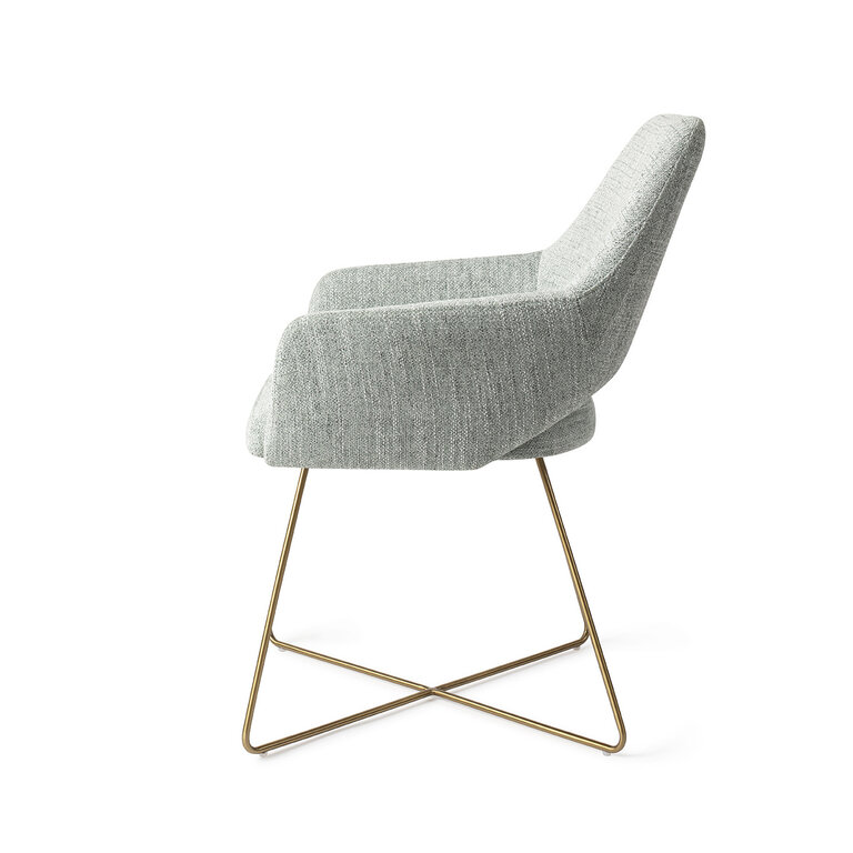 Jesper Home Yanai Soft Sage Dining Chair - Cross Gold