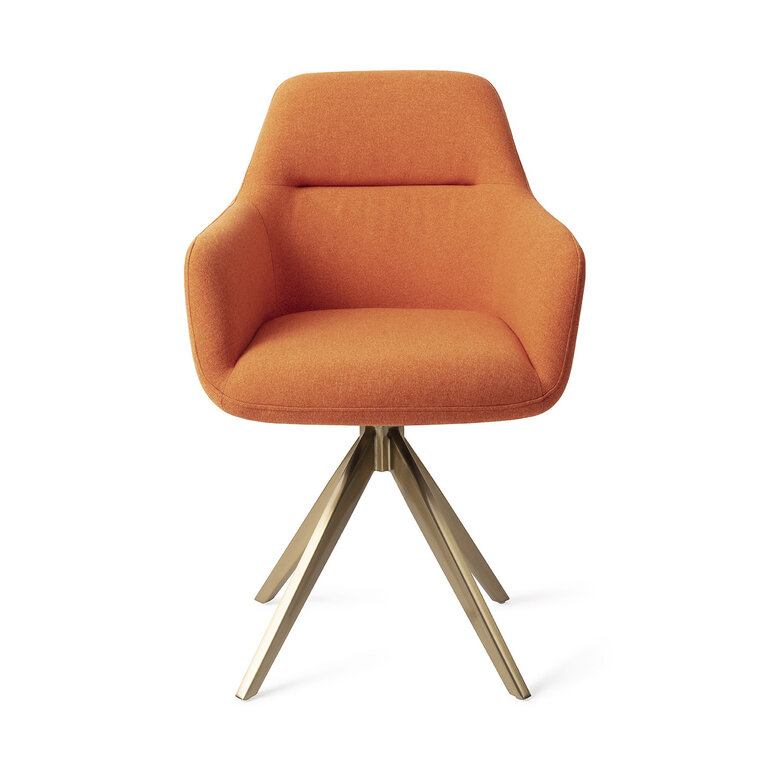 Jesper Home Kinko Tangerine Dining Chair - Turn Gold
