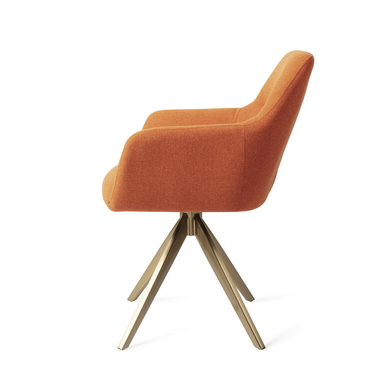 Jesper Home Kinko Tangerine Dining Chair - Turn Gold