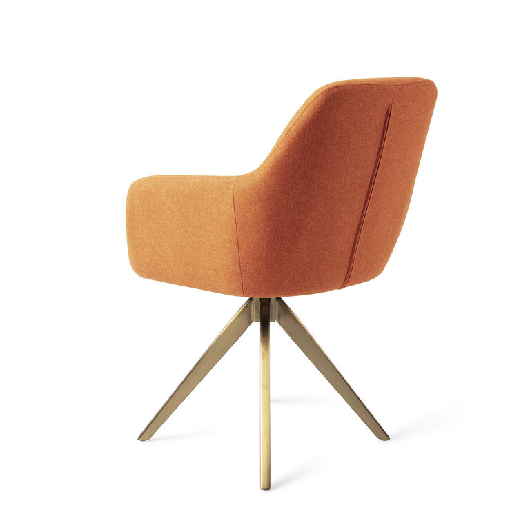 Jesper Home Kinko Tangerine Dining Chair - Turn Gold