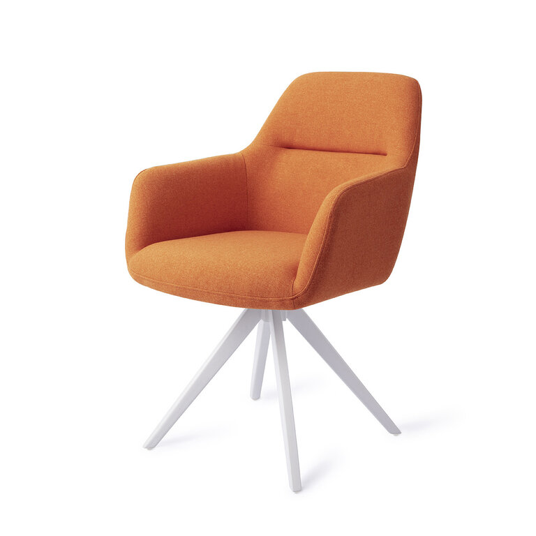 Jesper Home Kinko Tangerine Dining Chair - Turn White