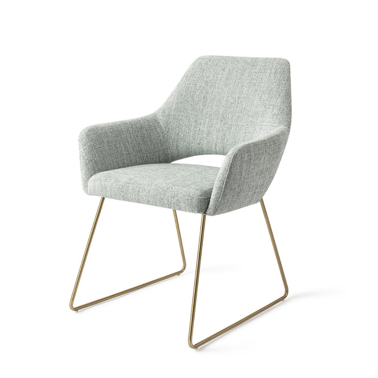 Jesper Home Yanai Soft Sage Dining Chair - Slide Gold