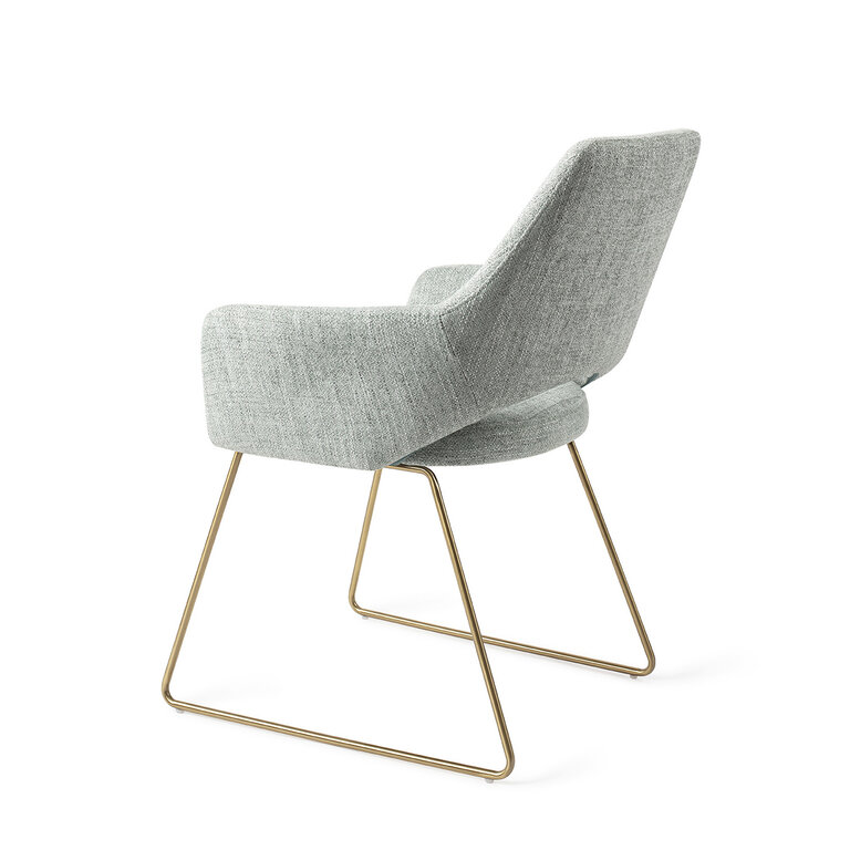 Jesper Home Yanai Soft Sage Dining Chair - Slide Gold