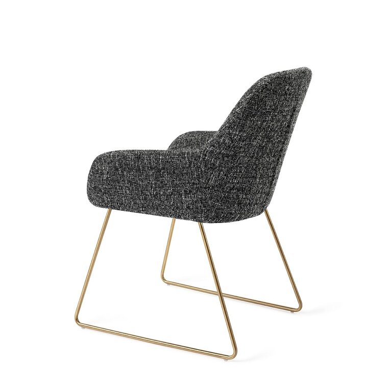 Jesper Home Kushi Skyfall Dining Chair - Slide Gold