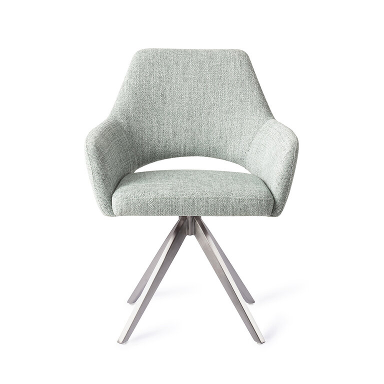 Jesper Home Yanai Soft Sage Dining Chair - Turn Steel