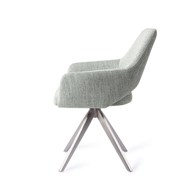 Jesper Home Yanai Soft Sage Dining Chair - Turn Steel