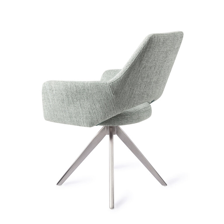 Jesper Home Yanai Soft Sage Dining Chair - Turn Steel