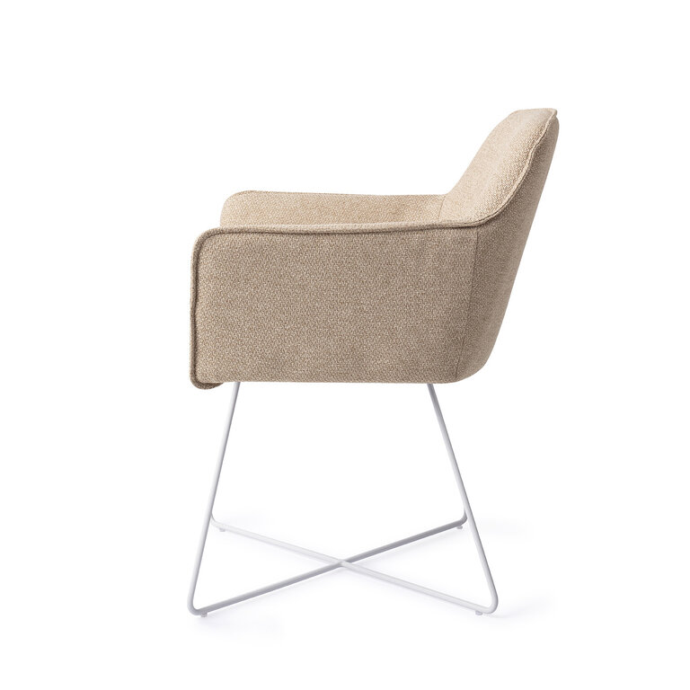 Jesper Home Hofu Wild Walnut Dining Chair - Cross White