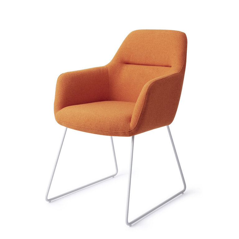 Jesper Home Kinko Tangerine Dining Chair - Slide White