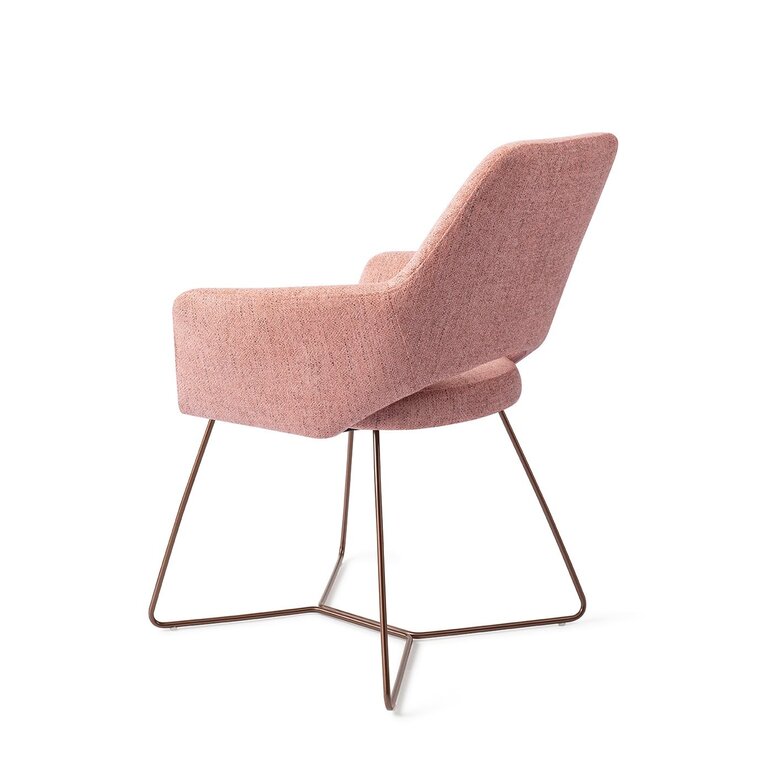 Jesper Home Yanai Dining Chair - Pink Punch, Beehive Rose