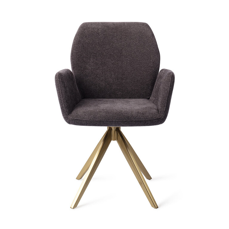 Jesper Home Misaki Almost Black Dining Chair - Turn Gold