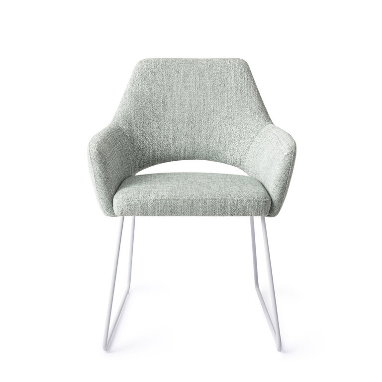 Jesper Home Yanai Soft Sage Dining Chair - Slide White