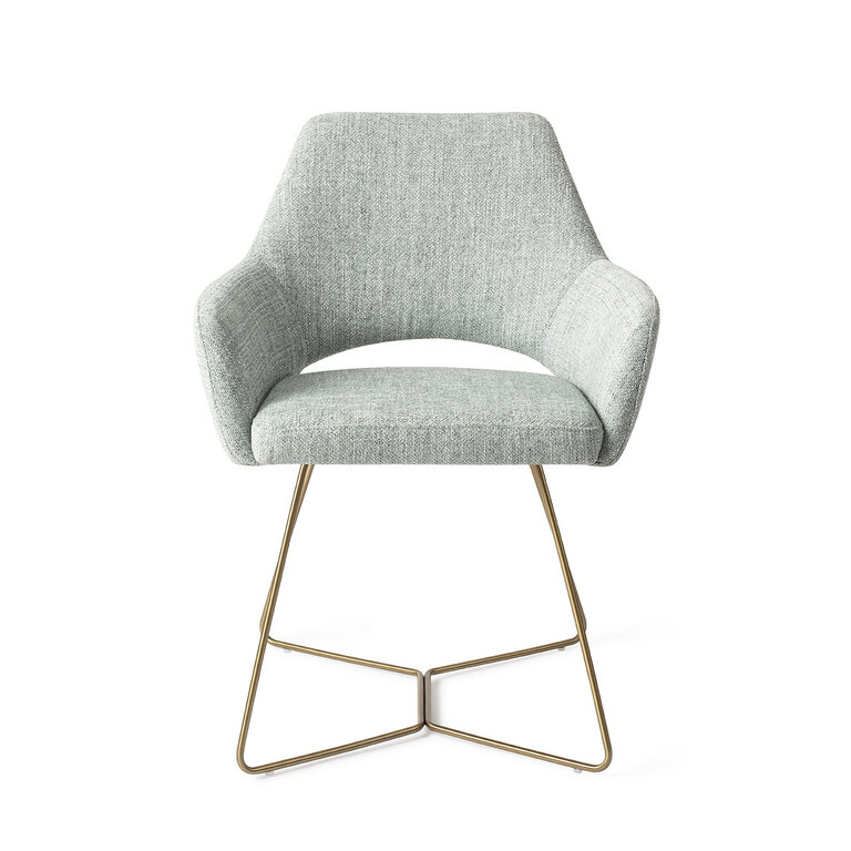 Jesper Home Yanai Soft Sage Dining Chair - Beehive Gold