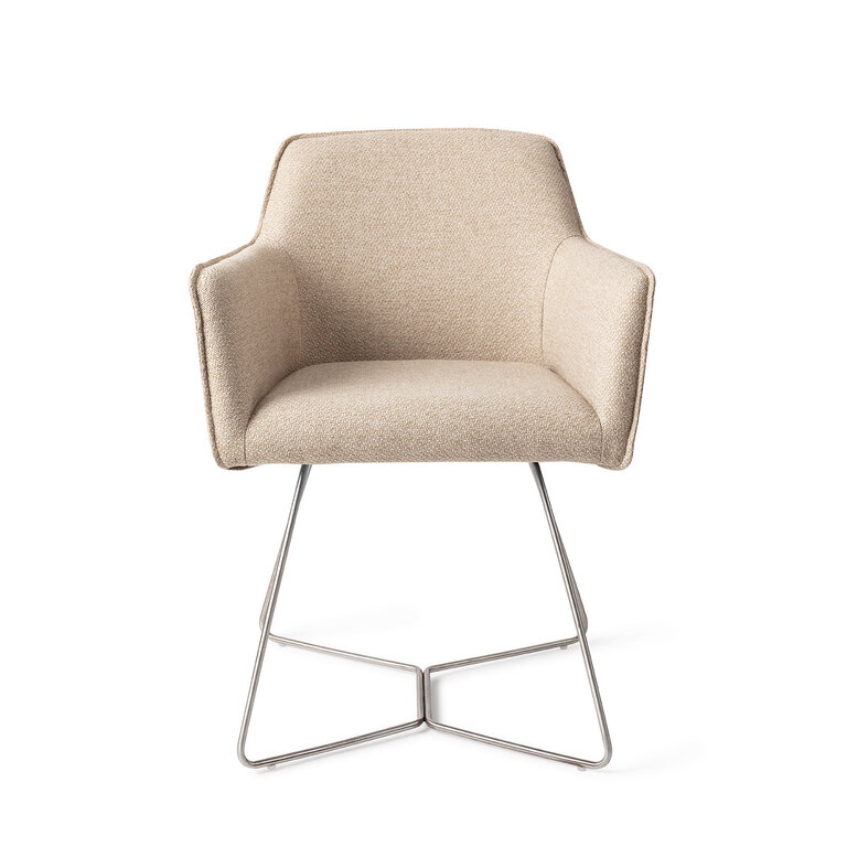 Jesper Home Hofu Wild Walnut Dining Chair - Beehive Steel