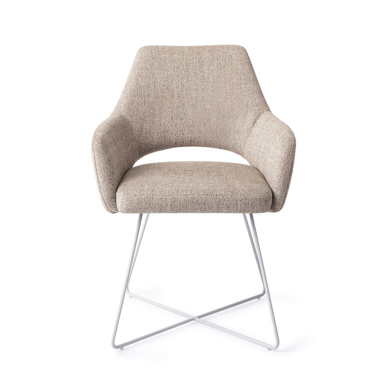 Jesper Home Yanai Biscuit Beach Dining Chair - Cross White