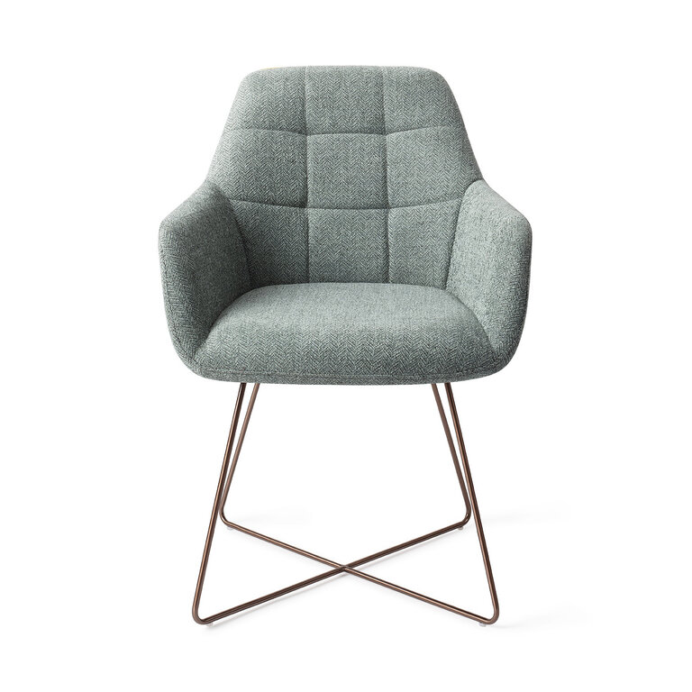 Jesper Home Noto Real Teal Dining Chair - Cross Rose