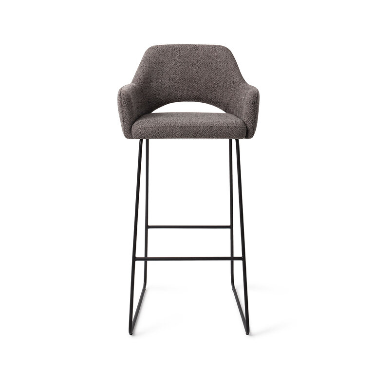 Jesper Home Yanai Amazing Grey Bar Chair - Slide Black (H)