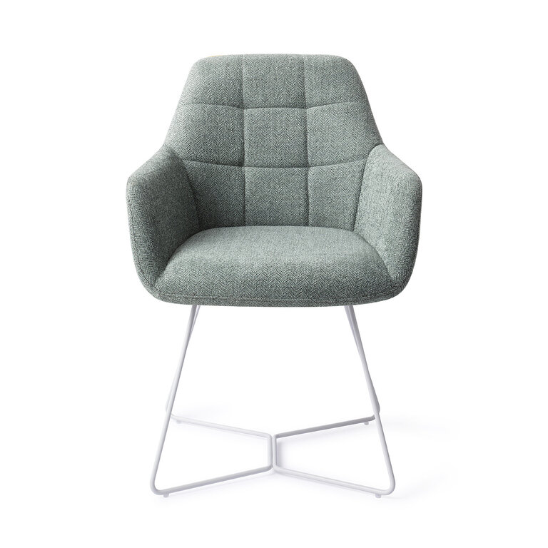Jesper Home Noto Real Teal Dining Chair - Beehive White