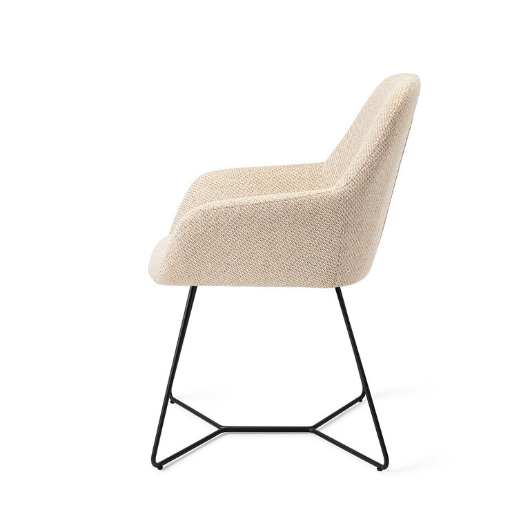 Jesper Home Kushi Trouty Tinge Dining Chair - Beehive Black