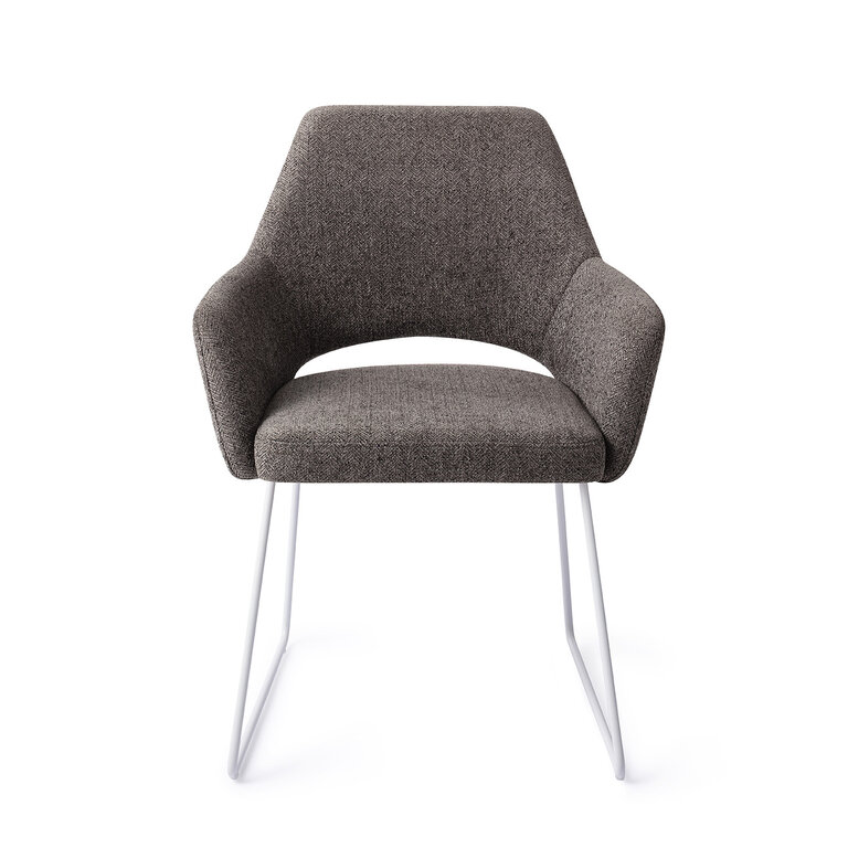 Jesper Home Yanai Amazing Grey Dining Chair - Slide White