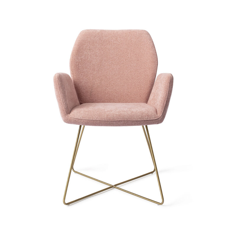 Jesper Home Misaki Anemone Dining Chair - Cross Gold