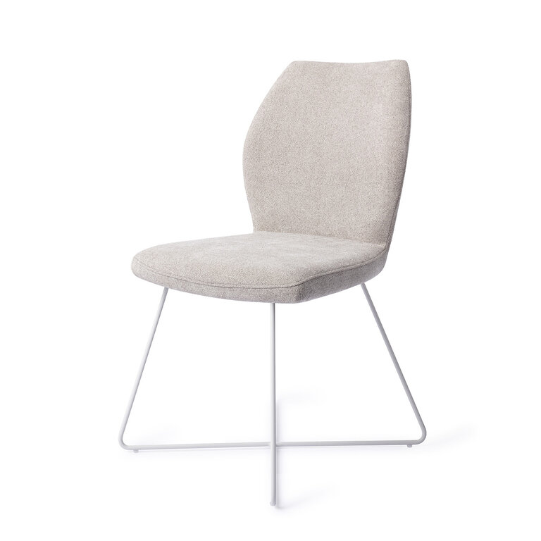 Jesper Home Ikata Pretty Plaster Dining Chair - Cross White