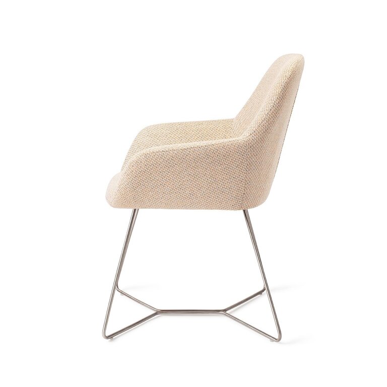 Jesper Home Kushi Trouty Tinge Dining Chair - Beehive Steel