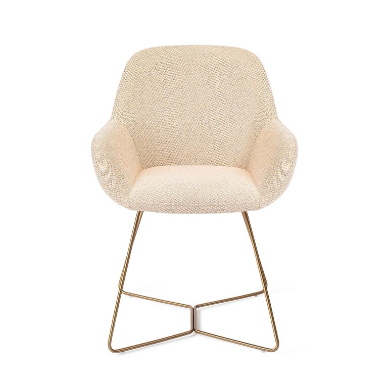 Jesper Home Kushi Trouty Tinge Dining Chair - Beehive Gold