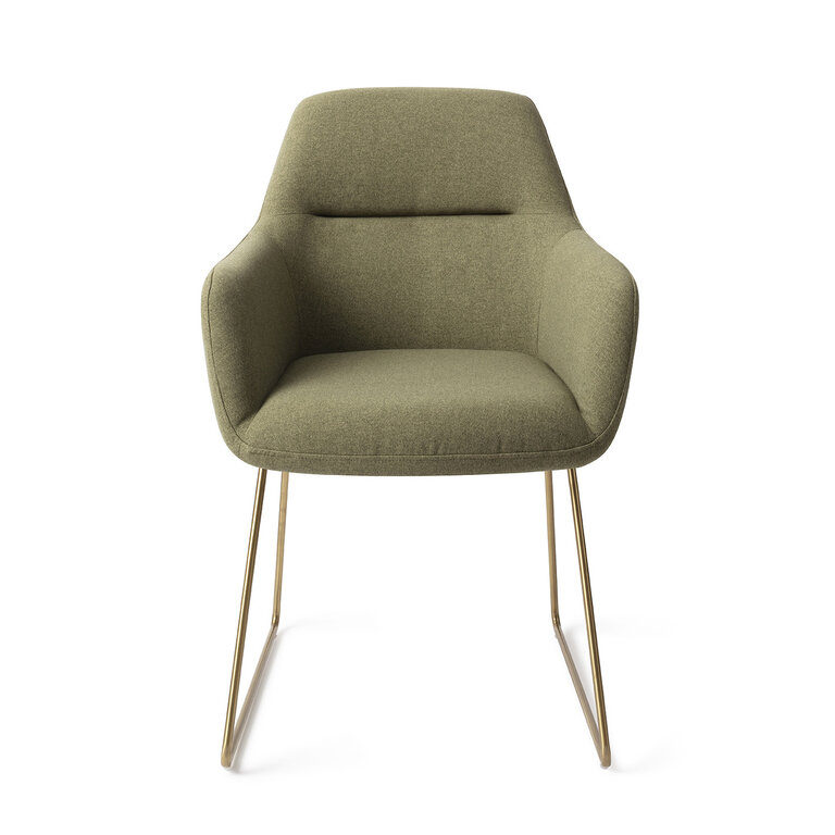 Jesper Home Kinko Green Hunter Dining Chair - Slide Gold