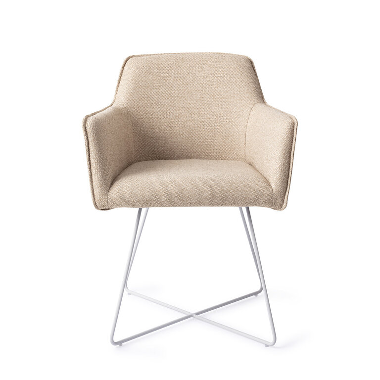 Jesper Home Hofu Wild Walnut Dining Chair - Cross White