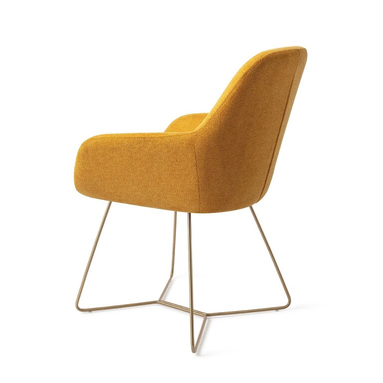 Jesper Home Kushi Sweet Corn Dining Chair - Beehive Gold