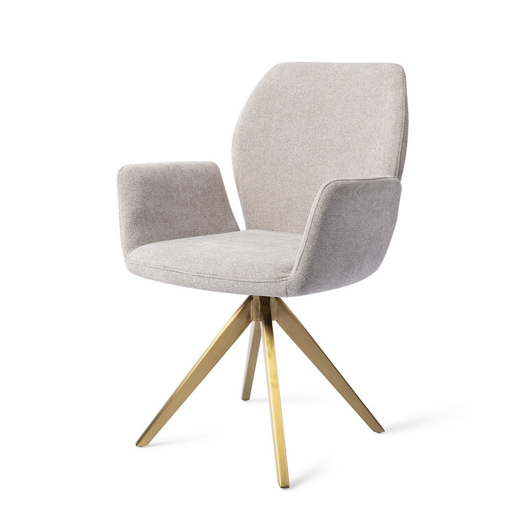 Jesper Home Misaki Pretty Plaster Dining Chair - Turn Gold